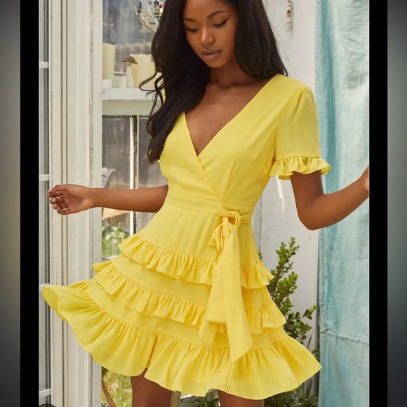 Lulus Mini Ruffle Dress - Picture 2 of 7